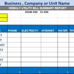 Excel free utility summary report template