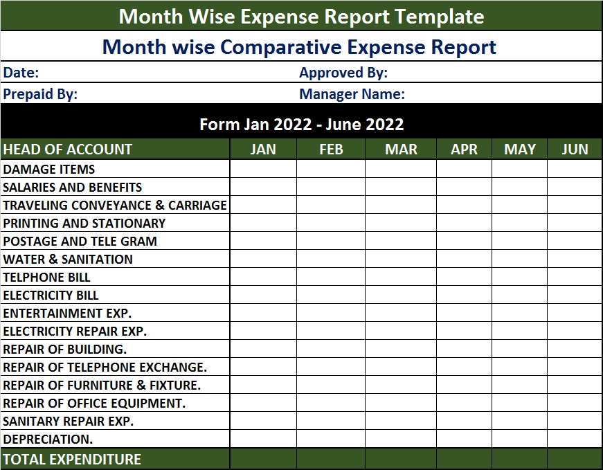  Monthly Report Template Free Report Templates