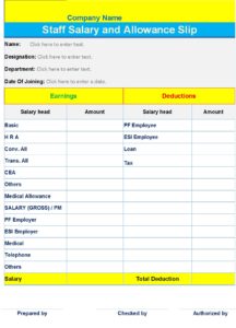 Staff Allowance Payment Report Template - Free Report Templates