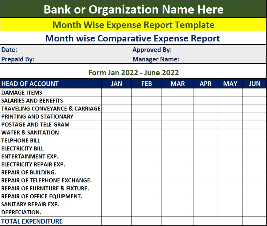 Expense Report Template Excel