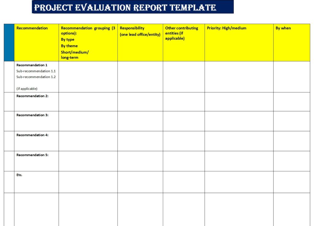 research project evaluation report