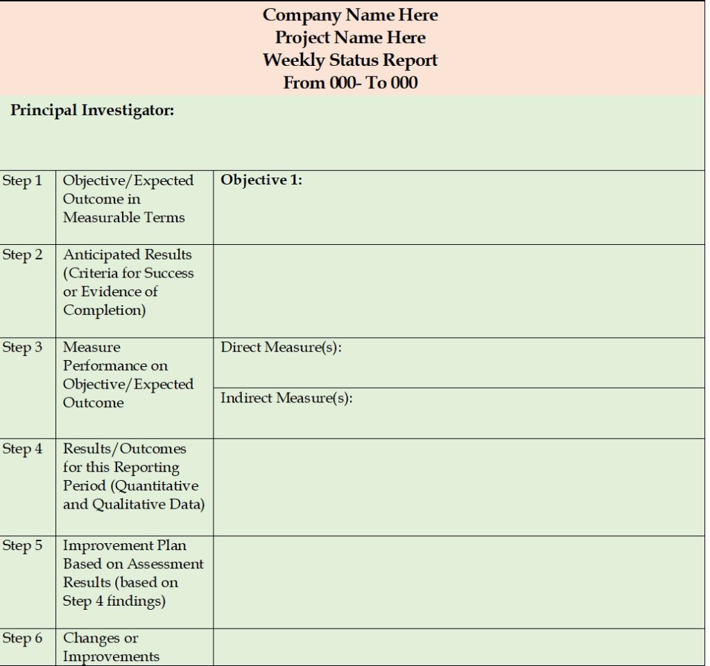 Ms Word Templates For Project Report