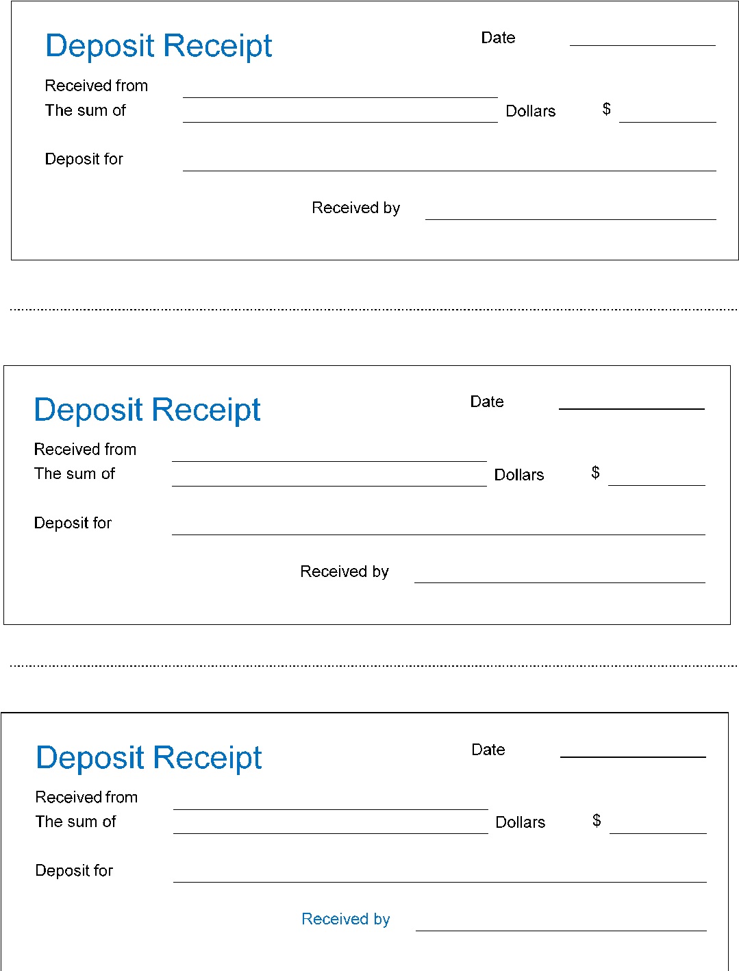 Bank Deposit Slip Templates Free Report Templates