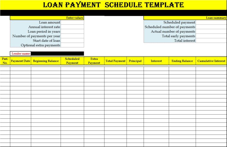 % Top 5 Payment Schedule Templates - Free Report Templates