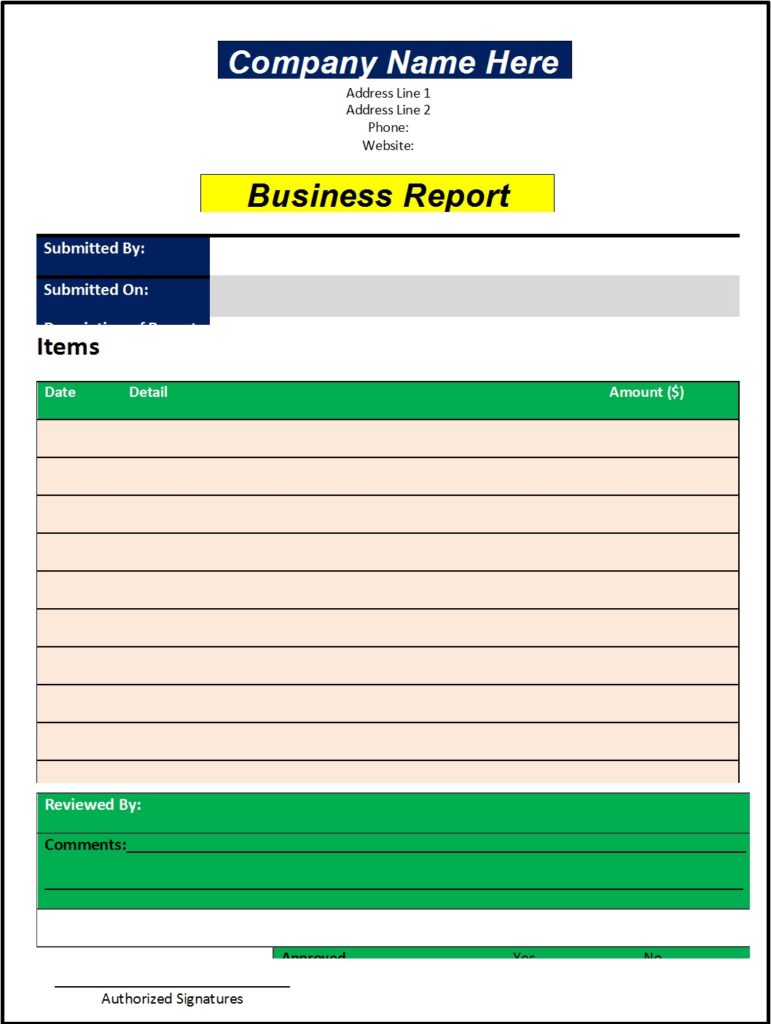 Business Report Templates - Free Report Templates