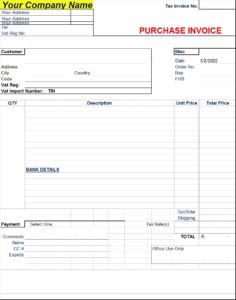 Company Invoice Templates - Free Report Templates