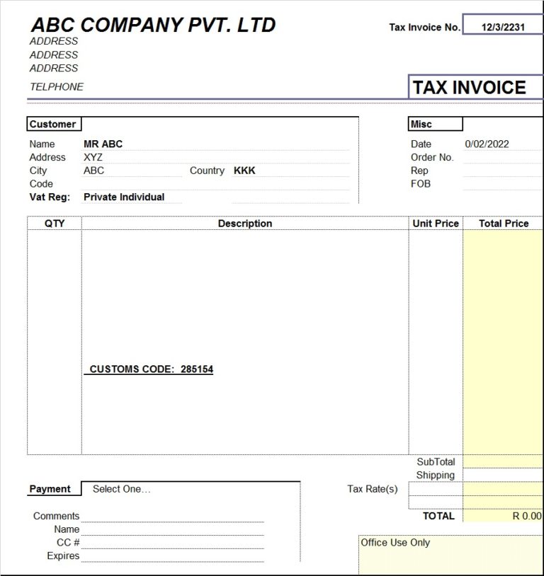 Company Invoice Templates - Free Report Templates