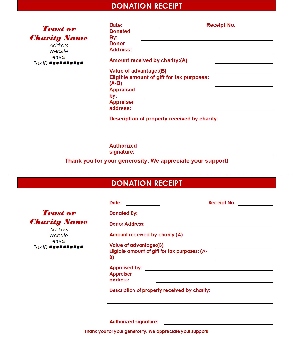 Latest Donation Receipt Template Archives Free Report Templates