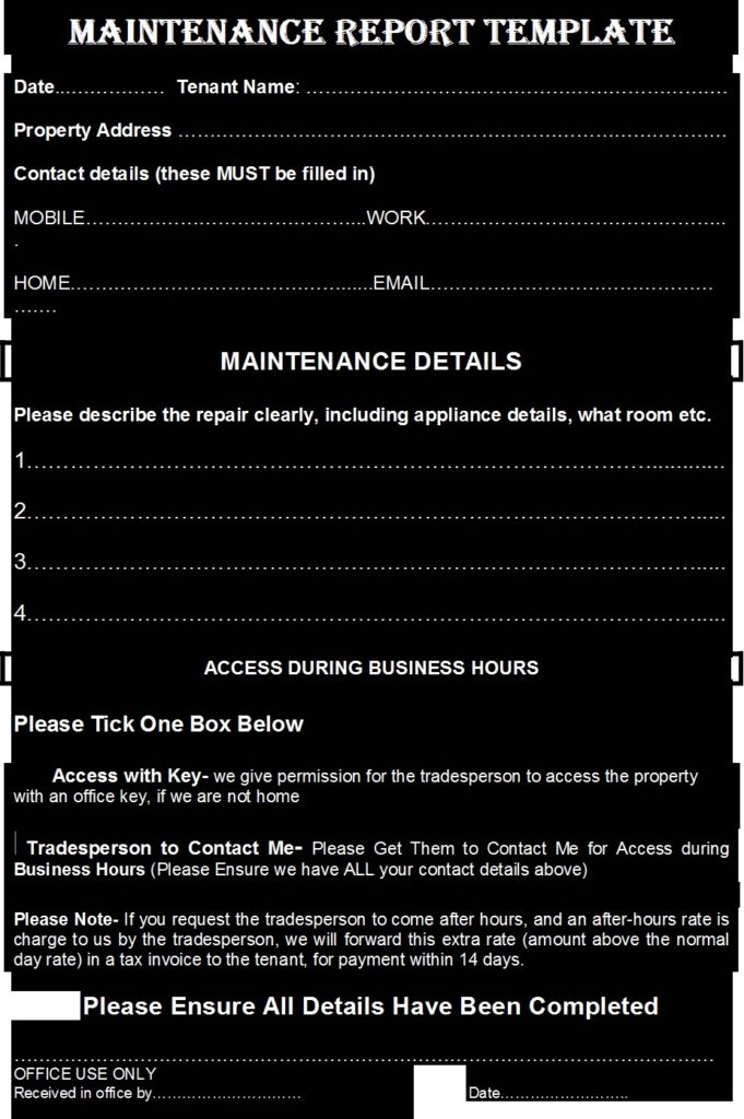 maintenance-report-templates-free-report-templates