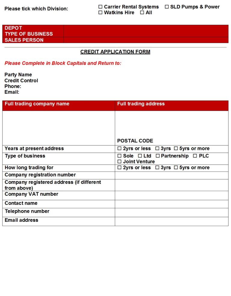 Loan Application Form Templates Free Report Templates