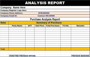 Analysis Report Templates - Free Report Templates